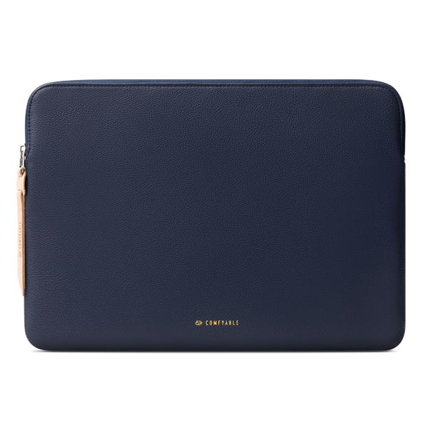 Slim Protective Laptop Sleeve Fit for All MacBook Air 15In & 13inch/ 14inch/ 16inch MacBook Pro , PU Leather Bag Waterproof Computer Case, MIDNIGHT BLUE