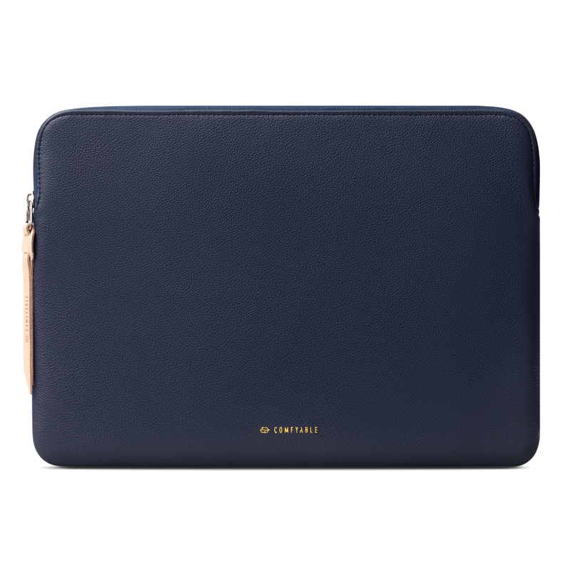 Slim Protective Laptop Sleeve Fit for All MacBook Air 15In & 13inch/ 14inch/ 16inch MacBook Pro , PU Leather Bag Waterproof Computer Case, MIDNIGHT BLUE