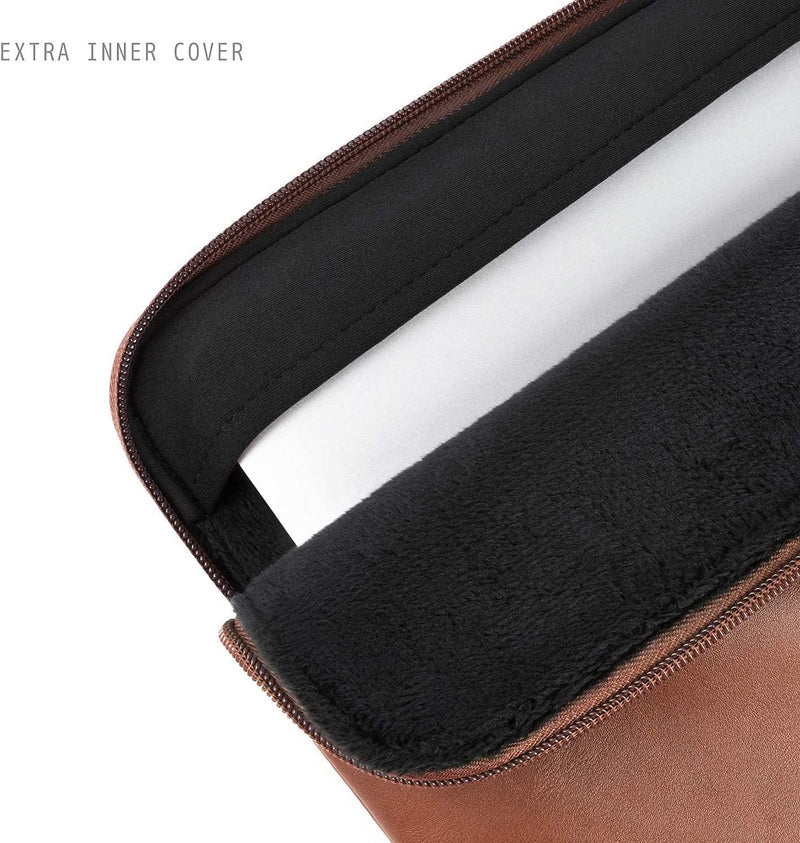 Leather Laptop Sleeve 13 inch, Leather Laptop Sleeve Case with Zipper